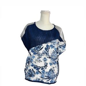 Desigual blouse blue multi new with tag